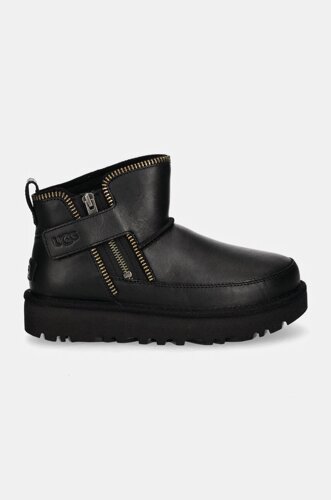 Зимові чоботи UGG Classic Mini Moto Boot колір чорний 1164690-BLK