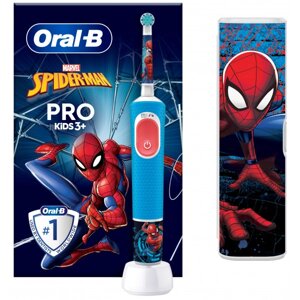 Зубна щітка електрична Oral-B Braun Pro Kids D103.413.2KX Spiderman «Людина-Павук»Футляр