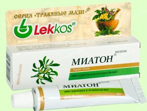 Крем-бальзам леккос "миатон", туба 15 г (при судомах и втомі ніг)