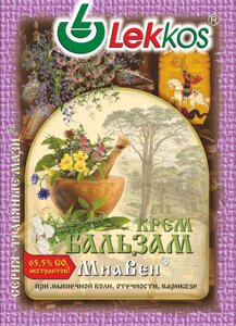 Крем-бальзам МиаВен при м'язовому болю, набряклості, варикозі, 10 грам