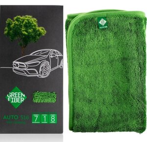 Автополотенце GreenWay Green Fiber AUTO S16, для вологого прибирання, зелене (08070)