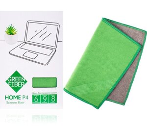 Серветка GreenWay Green Fiber HOME Р4, Файбер для екранів, сіро-зелений (08068)