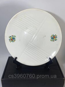 Велика тарілка, 60–70-х р. Страва Буди вінтажна,24,4 см, порцеляна СРСР Н1530 Рідкісна порцелянова страва