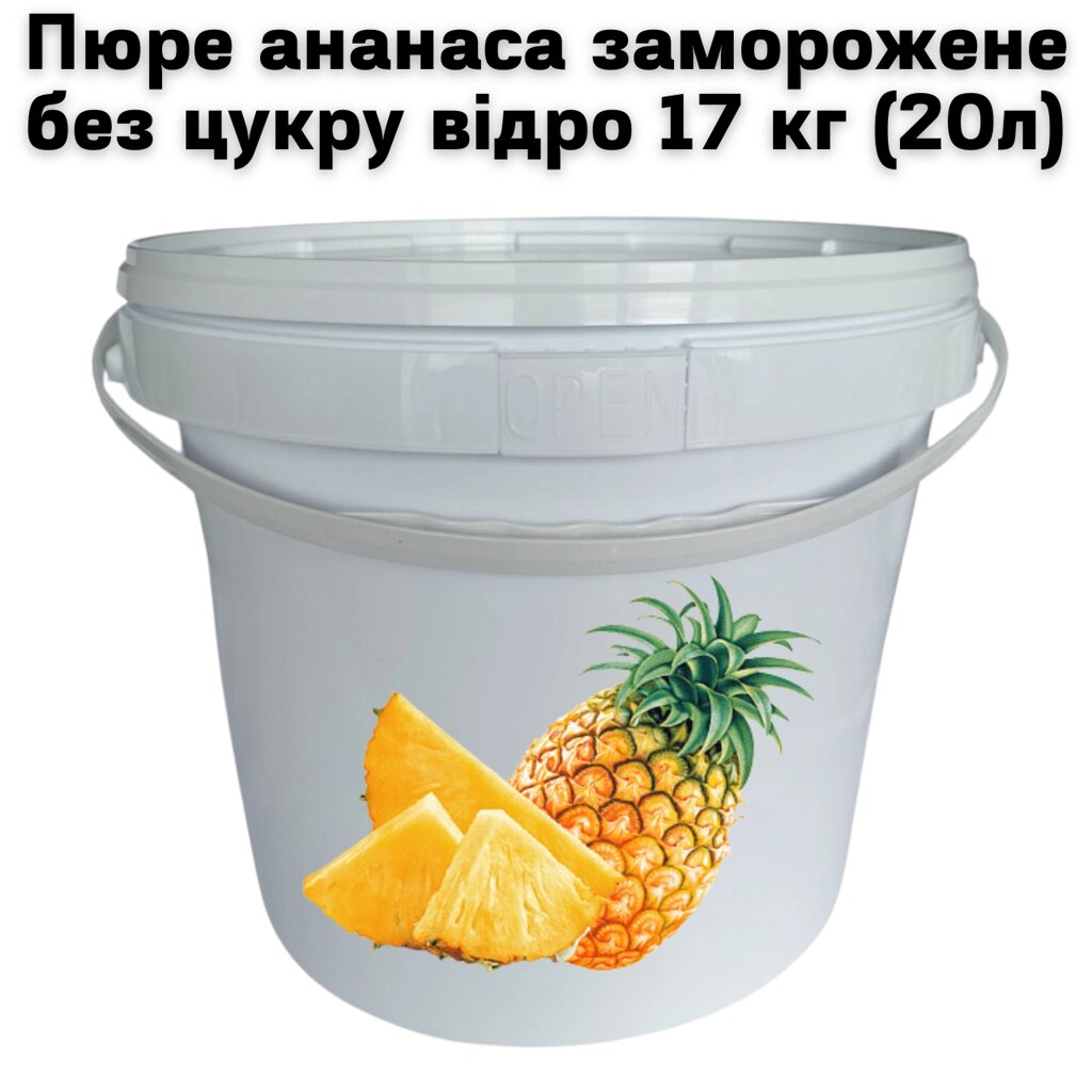 Ананас пюре Fruity Land заморожене без цукру відро 17 кг (20л) від компанії NPRO - фото 1