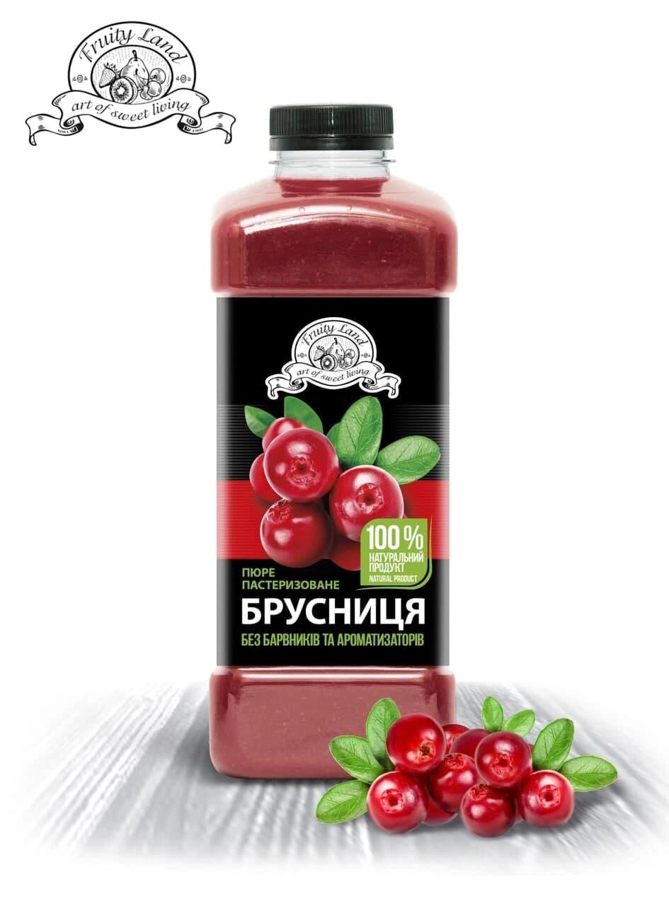 Брусниця пюре Fruity Land пастеризоване,1кг від компанії NPRO - фото 1