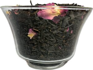 Чай чорний байховий з ароматом лісових ягід 1кг (ароматний, зі шматочками фруктів та пелюстками чайної троянди)