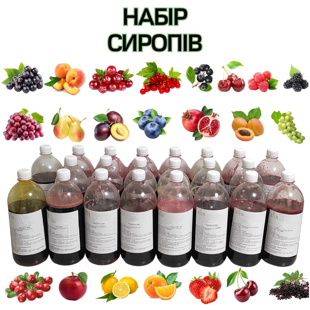 Дегустаційний Набір Сиропів, 22 смаки по 1 кг від компанії NPRO - фото 1