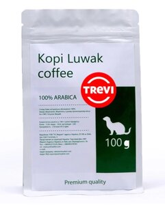 Екзотична Кава в зернах Trevi Арабіка Kopi Luwak 100 г