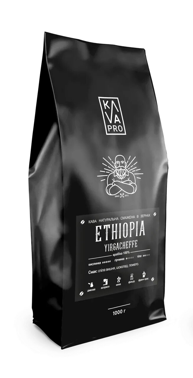 Кава в зернах Ethiopia Yirgacheffe / BREW KAVAPRO 1 кг від компанії NPRO - фото 1