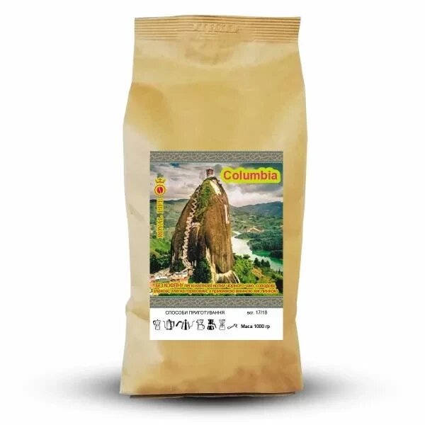 Кава в зернах Royal-Life Арабіка Колумбія Декаф (Decaf) (без кофеїну), 1 кг від компанії NPRO - фото 1