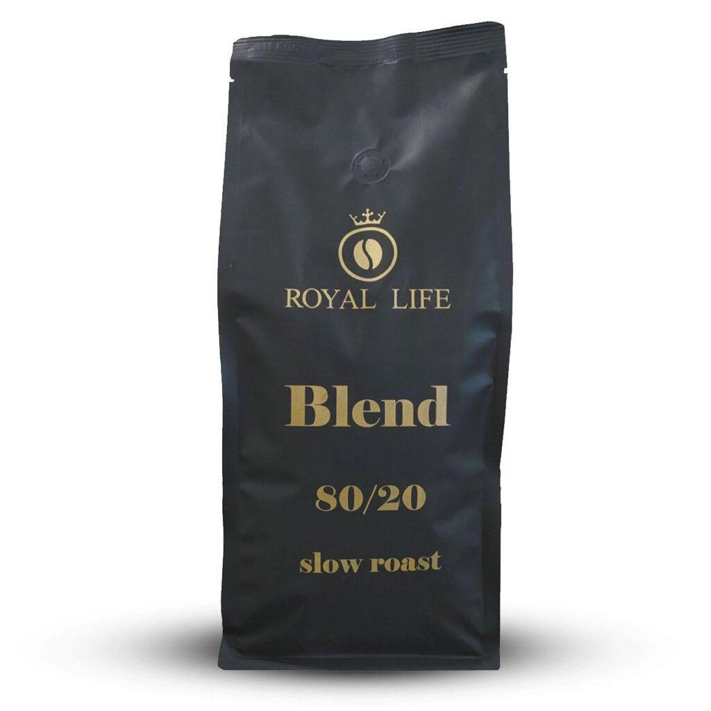 Кава в зернах Royal-Life Купаж Slow Roast 80% арабіка, 20% робуста, 1 кг від компанії NPRO - фото 1