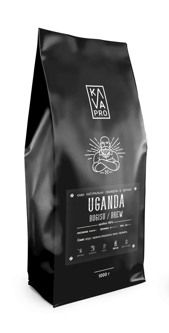 Кава в зернах Uganda Bugisu / BREW KAVAPRO 1 кг від компанії NPRO - фото 1