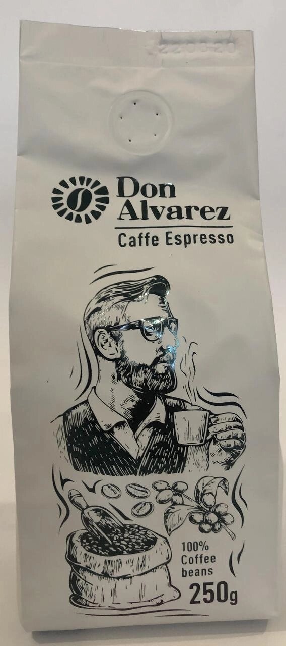 Кава зернова Don Alvarez Caffe Espresso 100 % Арабіка 250 г від компанії NPRO - фото 1