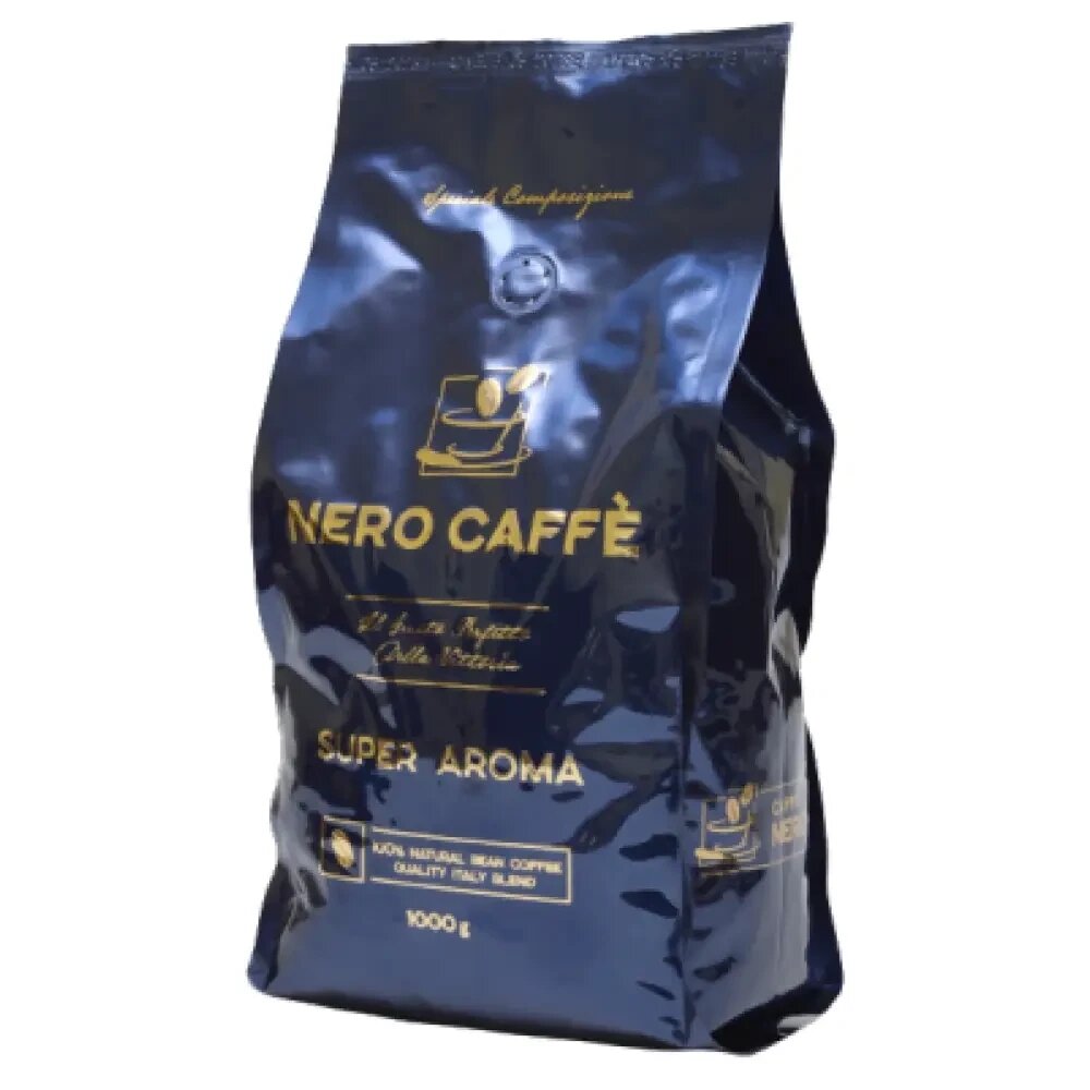 Кофе в зернах  NERO CAFFE Super  Aroma  1 кг від компанії NPRO - фото 1