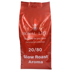 Кава в зернах Royal-Life Купаж 20/80 Slow Roast Aroma, 500г