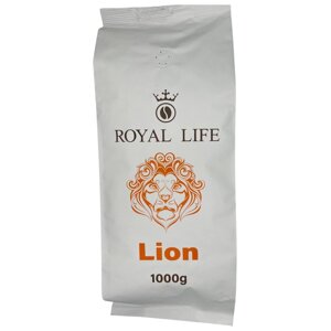 Кава в зернах Royal-Life Купаж "Lion" 40% арабіка 60% робуста, 500г