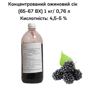 Концентрований ожиновий сік (65-67 ВХ) пляшка 1 кг / 0,76 л