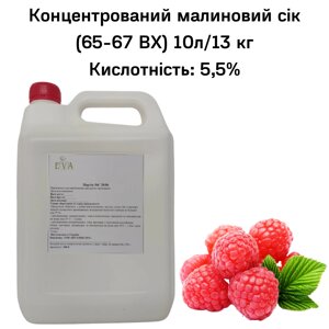 Концентрований Маліновий сік (65-67 ВХ) каністра 10л/13 кг