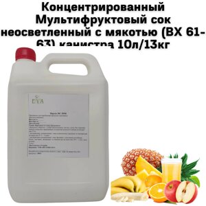 Концентрований Мультифруктовий Сік Неосвітлений М'якоттю (ВХ 61-63), каністра 10л/13кг