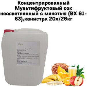 Концентрований Мультифруктовий Сік Неосвітлений М'якоттю (ВХ 61-63), каністра 20л/26кг