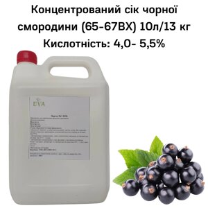 Концентрований сік чорної смородини (65-67ВХ) каністра 10л/13 кілограмів