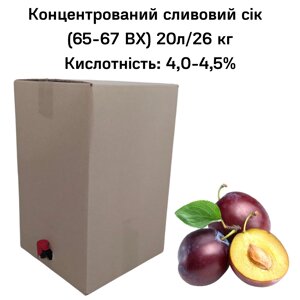 Концентрований сок сливовий (65-67 ВХ) BAG IN BOX 20л/26 кг