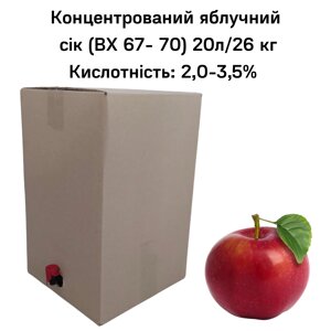 Концентрований яблучний сік (ВХ 67- 70) BAG IN BOX 20л/26 кг