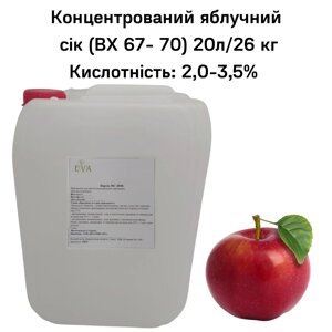 Концентрований яблучний сік (ВХ 67-70) каністра 20 л/26 кг