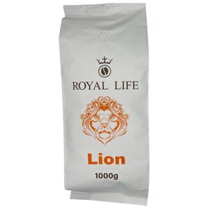 Кава в зернах Royal-Life Купаж "Lion" 40% арабіка 60% робуста, 1 кг