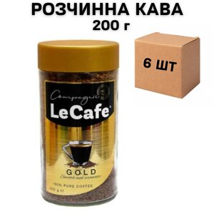 Ящик розчинної кави Le Cafe Gold 200 г (у ящику 6 шт.)