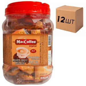 Ящик розчинної кави MacCoffee 3в1 Oridginal Банку 50 шт (у ящику 12 шт. банок)