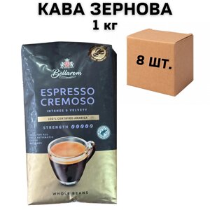 Ящик кави в зернах Bellarom Espresso Cremoso 1 кг (у ящику 8 шт)