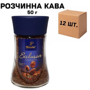 Ящик розчинної кави Tchibo Exclusive 50 гр. у скляній банці (у ящику 12 шт.)