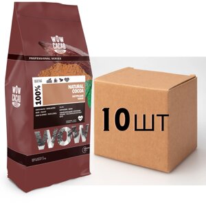 Ящик WOW CACAO 100% НАТУРАЛЬНЕ 1кг (22-24% какао-масла)1кг (у ящику 10шт)