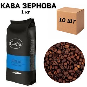 Ящик кави в зернах Caffe Poli Extra bar 1 кг (в ящику 10 шт)