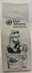 Кава зернова Don Alvarez Caffe Espresso 100 % Арабіка 250 г