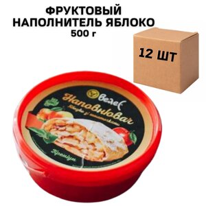 Ящик фруктового наповнювача яблуко з шматочками 500 г (в ящику 12 шт)