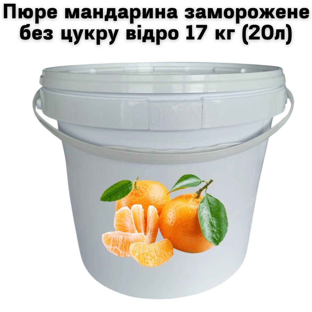 Пюре мандарина FruityLand заморожене без цукру відро 17 кг (20л) від компанії NPRO - фото 1