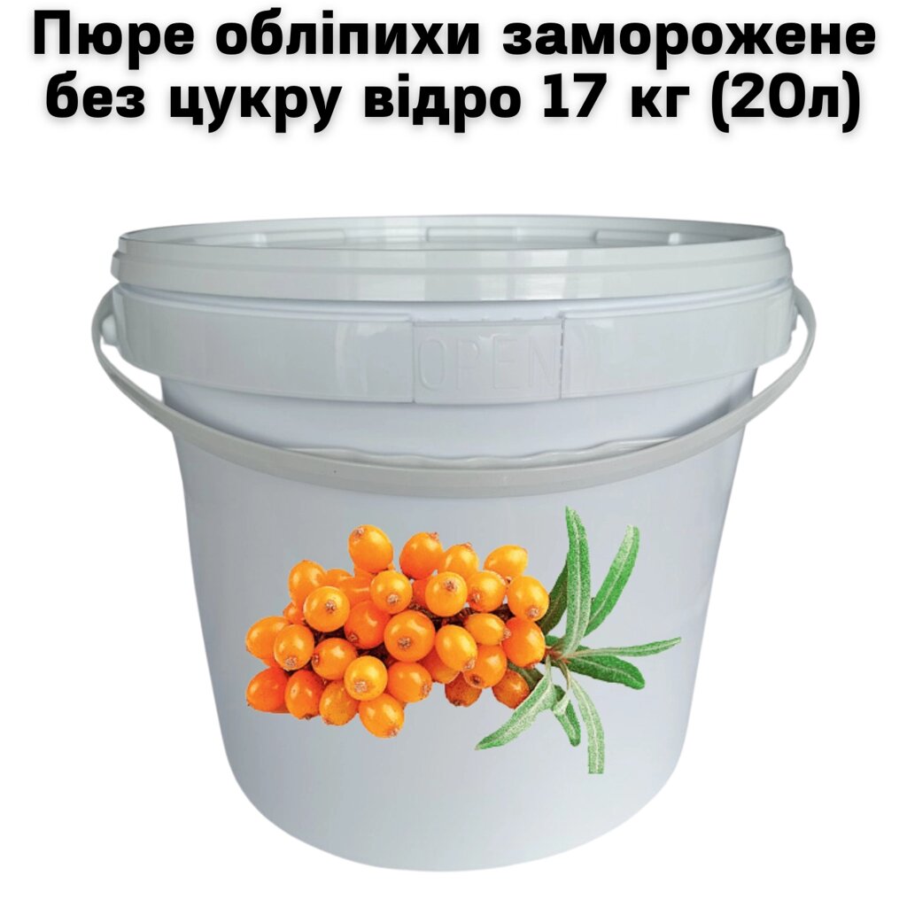 Пюре обліпихи FruityLand заморожене без цукру відро 17 кг (20л) від компанії NPRO - фото 1