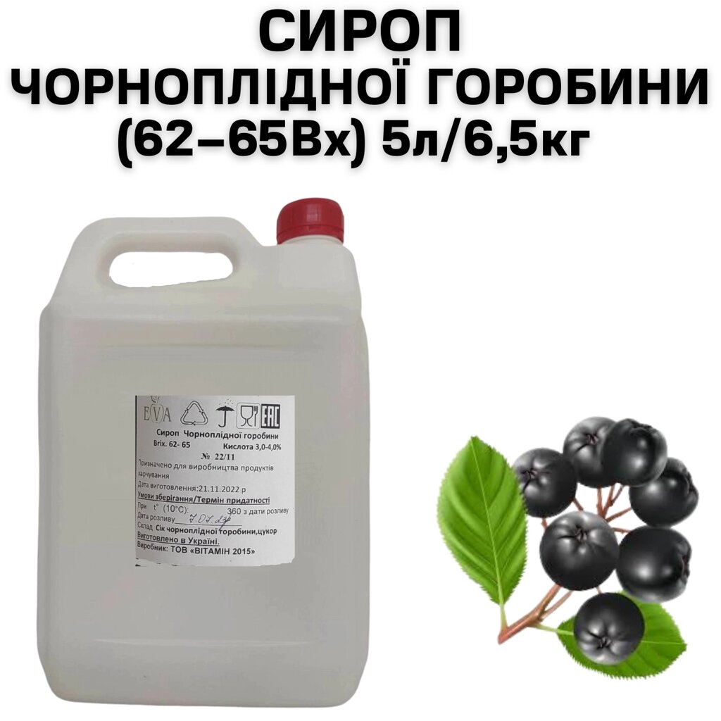 Сироп Чорноплідної Горобини (62-65Вх) каністра 5л/6,5кг від компанії NPRO - фото 1