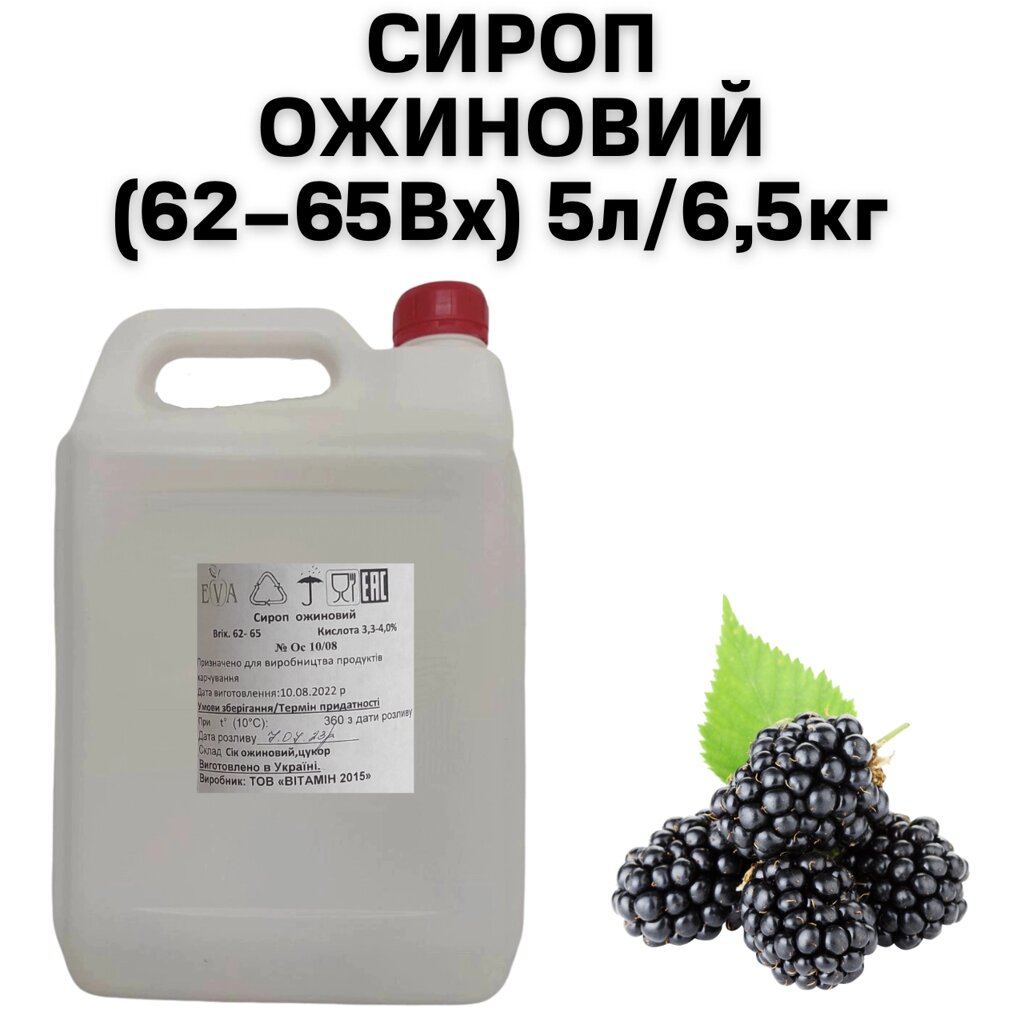 Сироп Ожиновий (62-65Вх) каністра 5л/6,5кг від компанії NPRO - фото 1