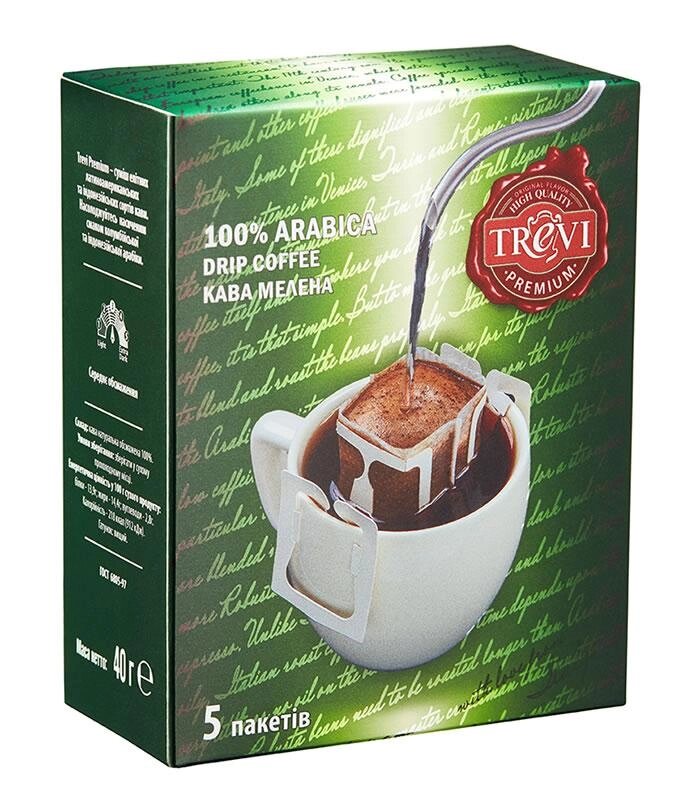 Упаковка Дріп-кава Trevi Premium 10 г - 5 шт від компанії NPRO - фото 1