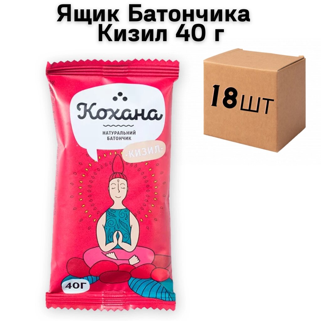 Ящик Батончика Кизил 40 г (у ящику 18 шт) від компанії NPRO - фото 1