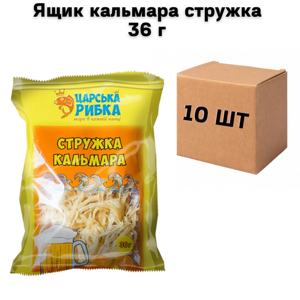 Ящик кальмара стружка 36 г (у ящику 10 шт) від компанії NPRO - фото 1