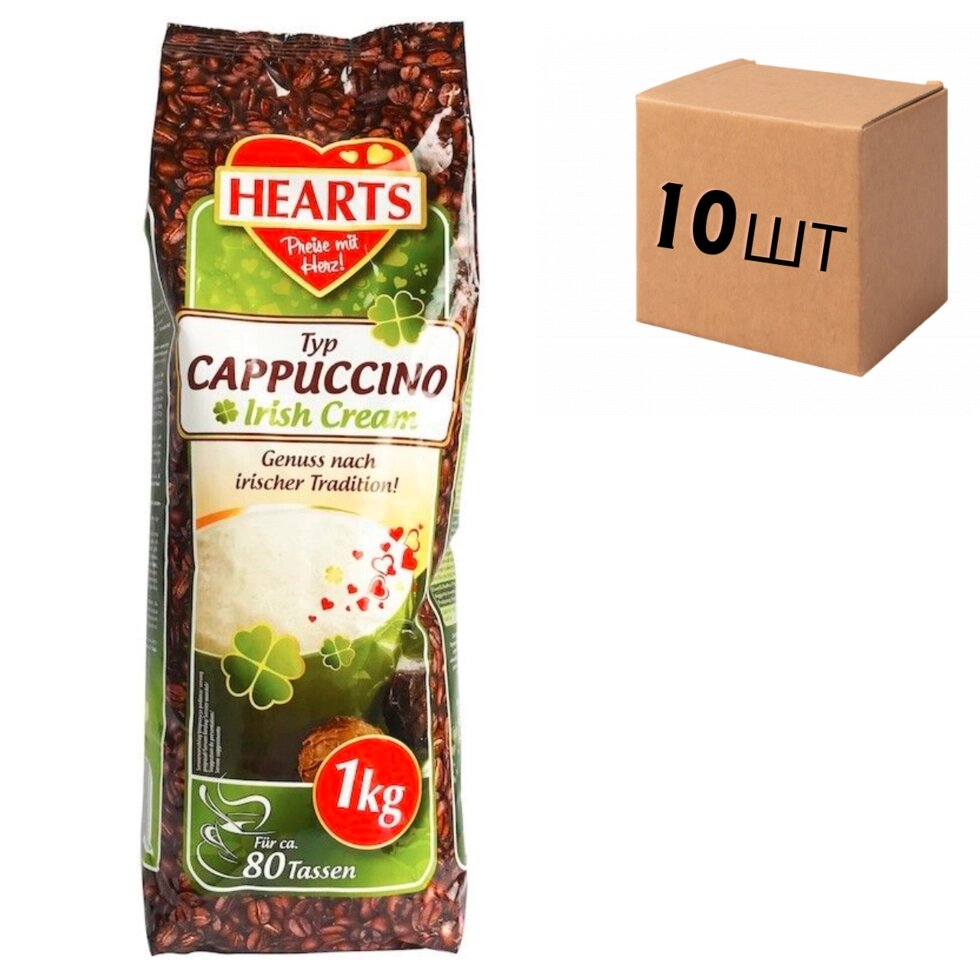 Ящик капучино HEARTS Irish Cream 1кг (у ящику 10шт) від компанії NPRO - фото 1