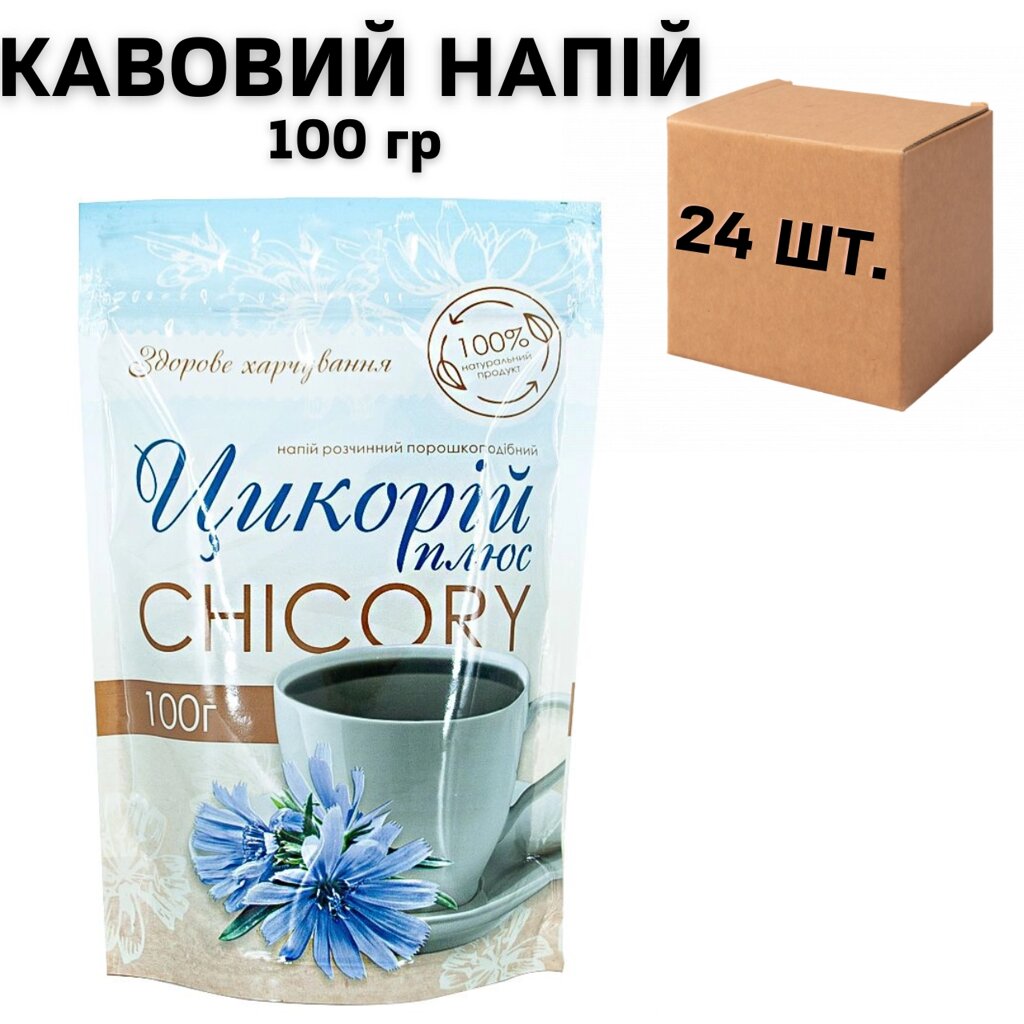 Ящик кавового напою Галка "Цикорій Плюс", 100 гр (у ящику 24 шт) від компанії NPRO - фото 1