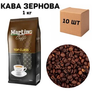 Ящик кави в зернах Martino Caffe Top Class 1кг (в ящику 10 шт)