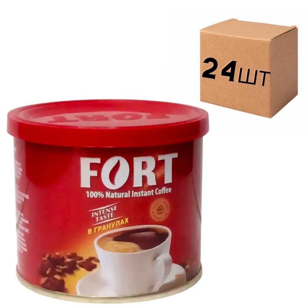 Ящик розчинної кави Fort Intense Taste 50 г (у ящику 24 шт) від компанії NPRO - фото 1