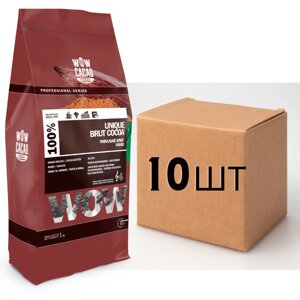 Ящик WOW CACAO 100% унікальне какао брют 1кг (20-22% какао-масла) 1кг (у ящику 10шт)