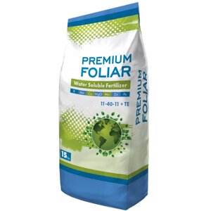 Комплексне добриво AgroWork Premium Foliar 11-40-11+ТЕ (15кг)
